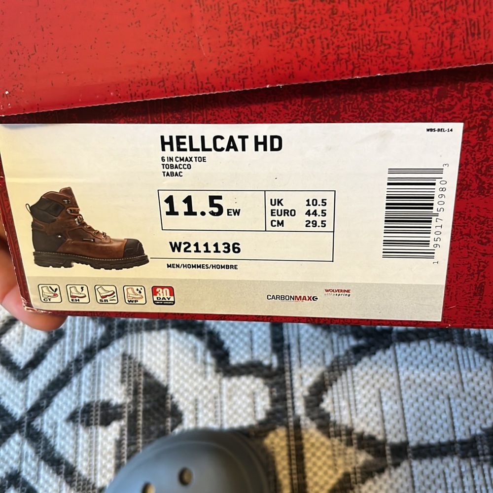 Mens work boots (CMAX toe) wolverine hellcat HD 11.5 EW - Picture 7 of 7